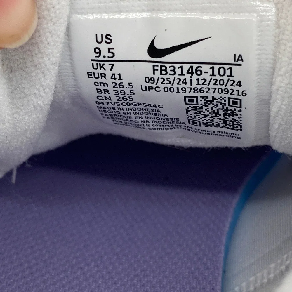 Nike Court GP Challenge Pro Tennis Shoes Womens 9.5 White Purple FB3146-101